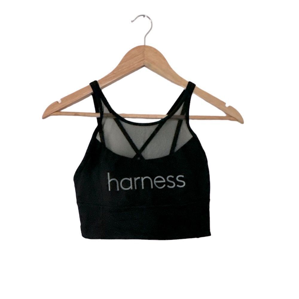 Lululemon Clip In Long Line Black Sports Bra 2 Harness